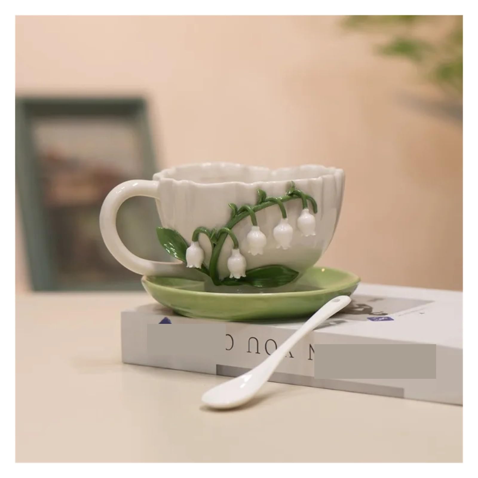 Tazas Y Jarras De Café Taza De Café Con Estampado De Flores En Relieve De Cerámica, Taza De Desayuno Para Té Cacao Y Leche