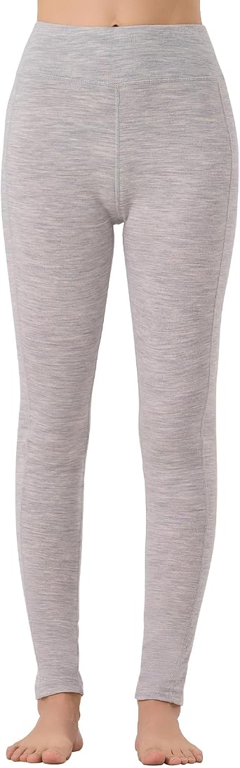 Merino Protect 100% Merino Wool Leggings Womens Thermal Base Layer Pants Long Underwear Soft Long Johns for Hiking Skiing