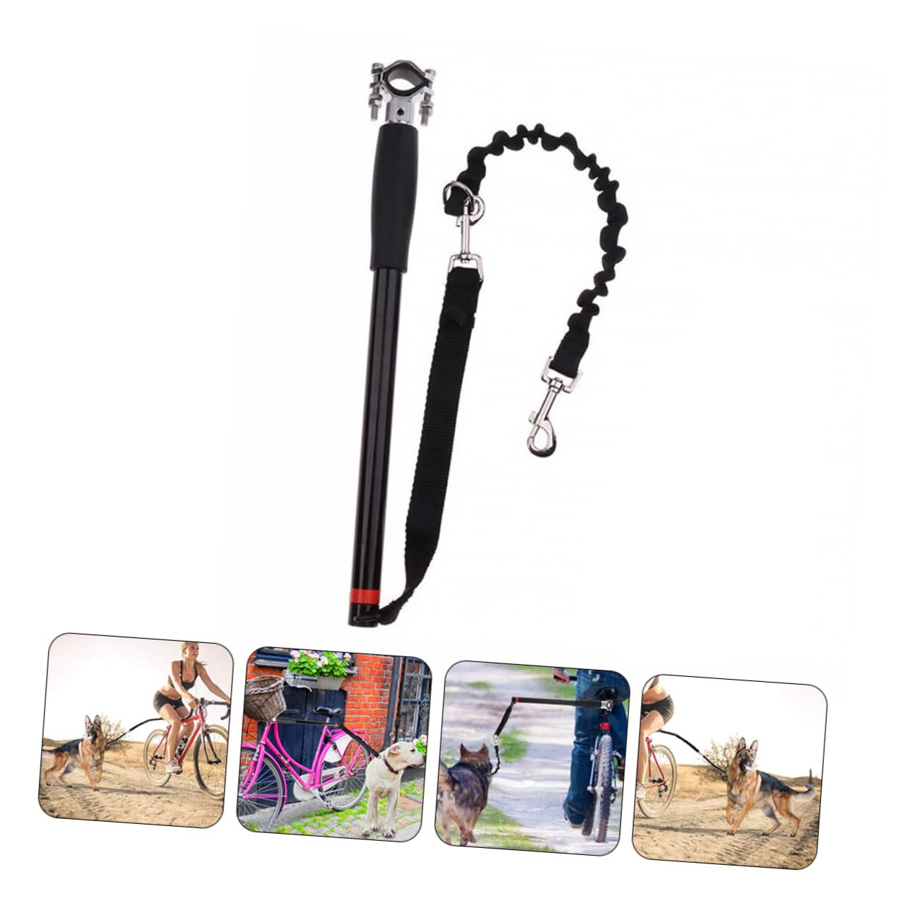 Gatuida Laisse de Vélo pour Chien Attache Réglable sans Fil pour Entraînement et Promenade
