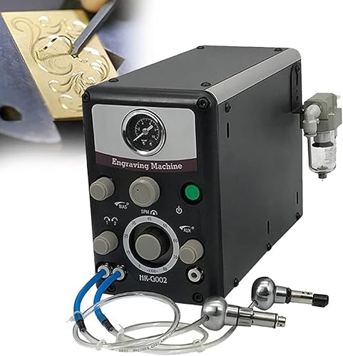 AFITO Máquina de grabado de joyas neumáticas máquina grabadora de joyas de impacto de doble extremo herramientas de grabado neumático para metal