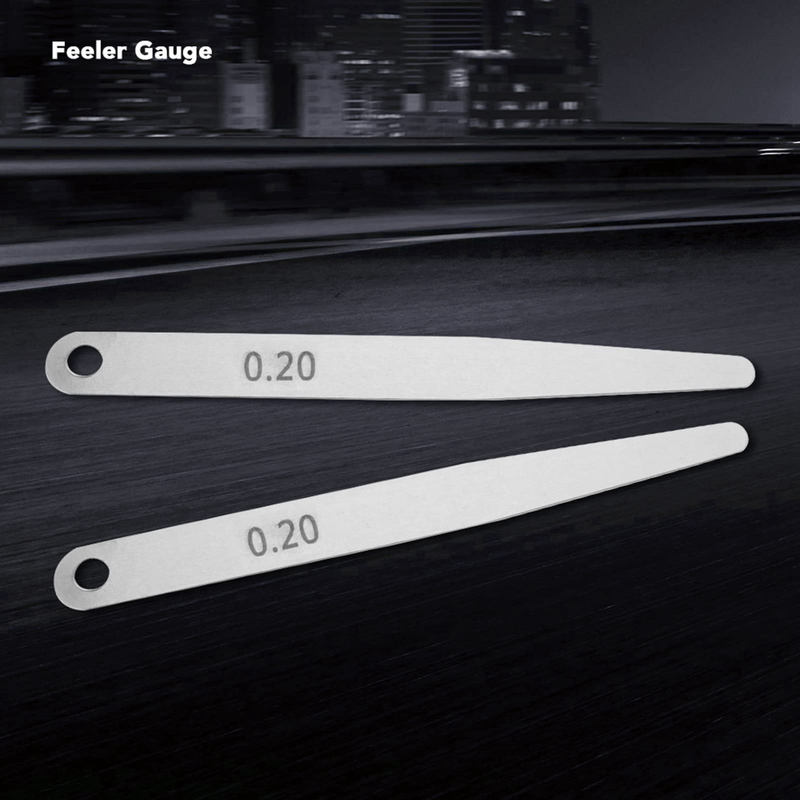 Feeler Gauge Stainless Steel Gage Easy to Use Convenient for Measurement with 5pcs 0.2/0.3 Ruler Welding Inspection Tool (0.2)