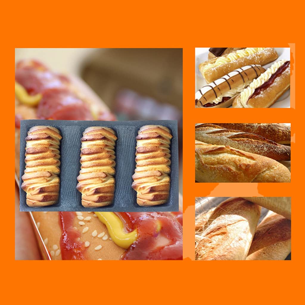 Silicone Breads Pan Non-Stick Perforated Practical French Bread Pan Forms Molds Baking Liners Mat Bread Moulds