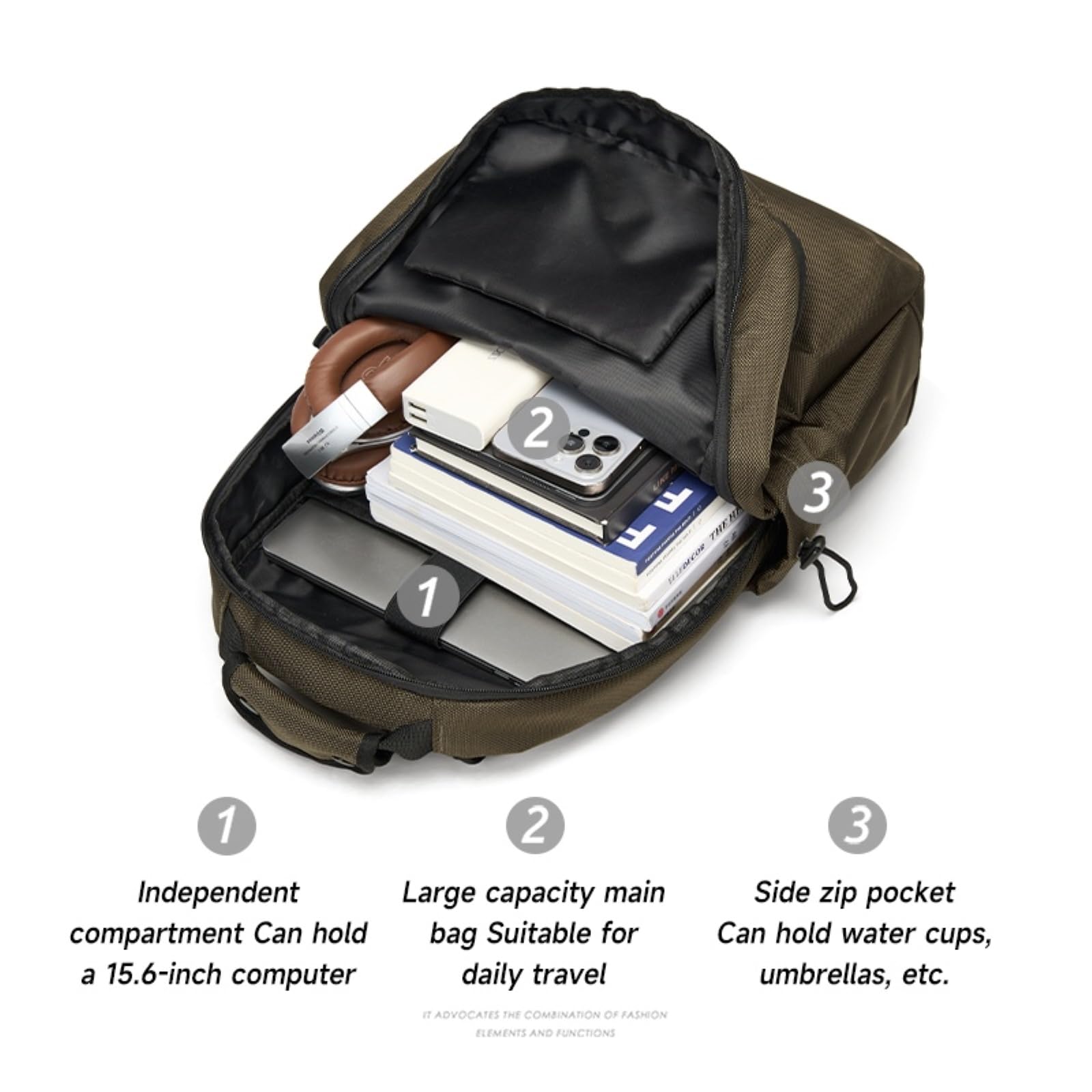 Plecak wodoodporny na laptopa 16 cali podróżny plecak biznesowy-oxford-czarny