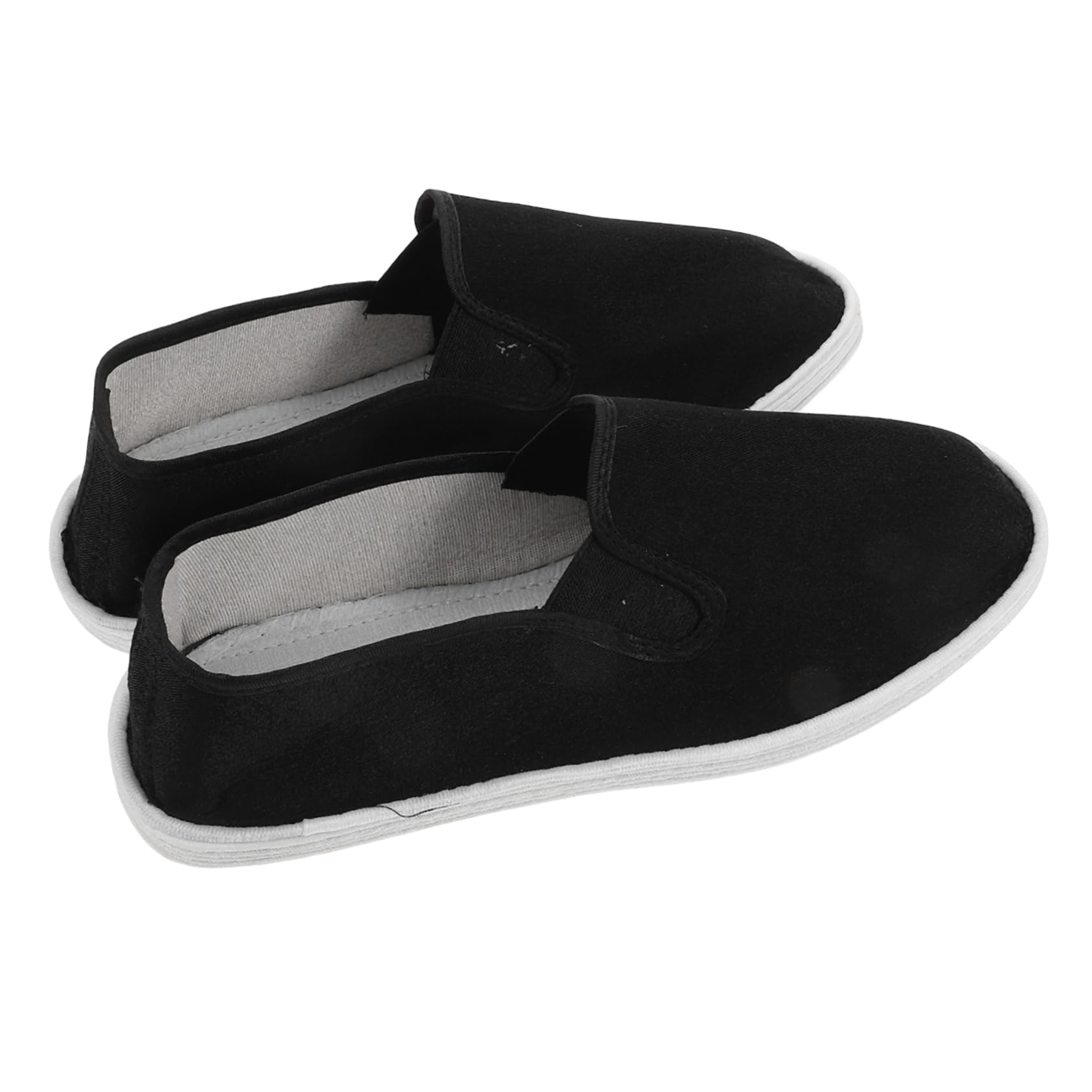 POPETPOP Men Martial Art Shoes Taichi Kung Fu Practice Comfortable and Breathable Cloth Sole Shoes Black