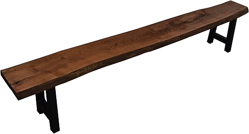 Banco rectangular de 94 pulgadas con borde vivo Ridgemont con hongos