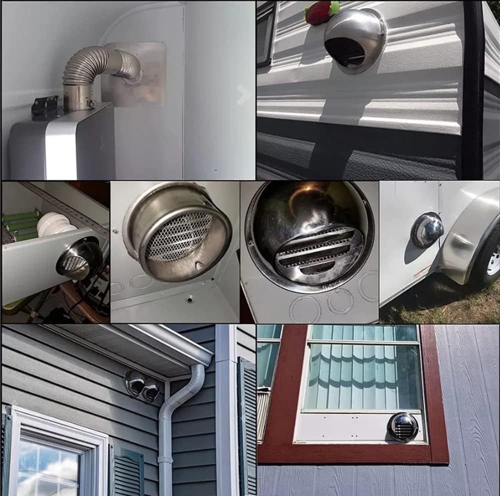 Extracteur d'air, Extracteur Externe 160, Sortie De Ventilation d'air Ronde Réutilisable en Acier Inoxydable, pour Climatiseurs, bouches d'aération de Cuisine, bouches d'aération murales
