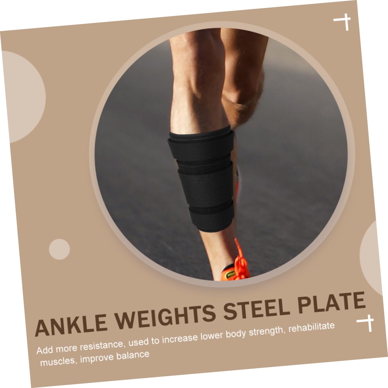 1set Pesi Per Caviglie Regolabili Ankle Weights Con Piastra Acciaio Attrezzi Per Allenamento All Aperto Per Fitness Jogging Esercizi Casa Da Pesi Totale
