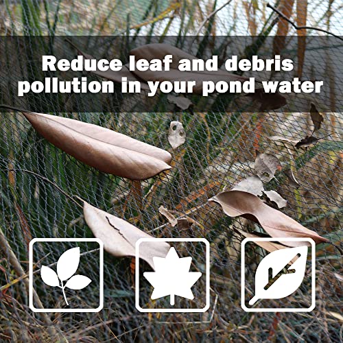 Poyee Pond Netting For Leaves - 20X20 Ft, Pool Leaf Cover Net With Small Fine Mesh - Protecting Koi Fish From Birds, Cats - Stakes Included. #TOP3