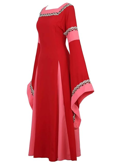 Foto 3 de 8 de Vestido Medieval Renacimiento Mujer Vintage Victoriano gotico con Manga Larga de Llamarada Disfraz Princesa…