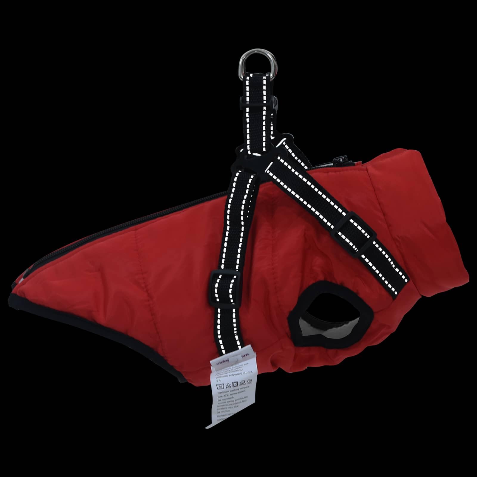 Cappotto per cani rosso L28, impermeabile in pile e poliestere, con strisce riflettenti, regolabile per cani da 2 a 3 kg, antivento e caldo, per passeggiate all'aperto in autunno e inverno