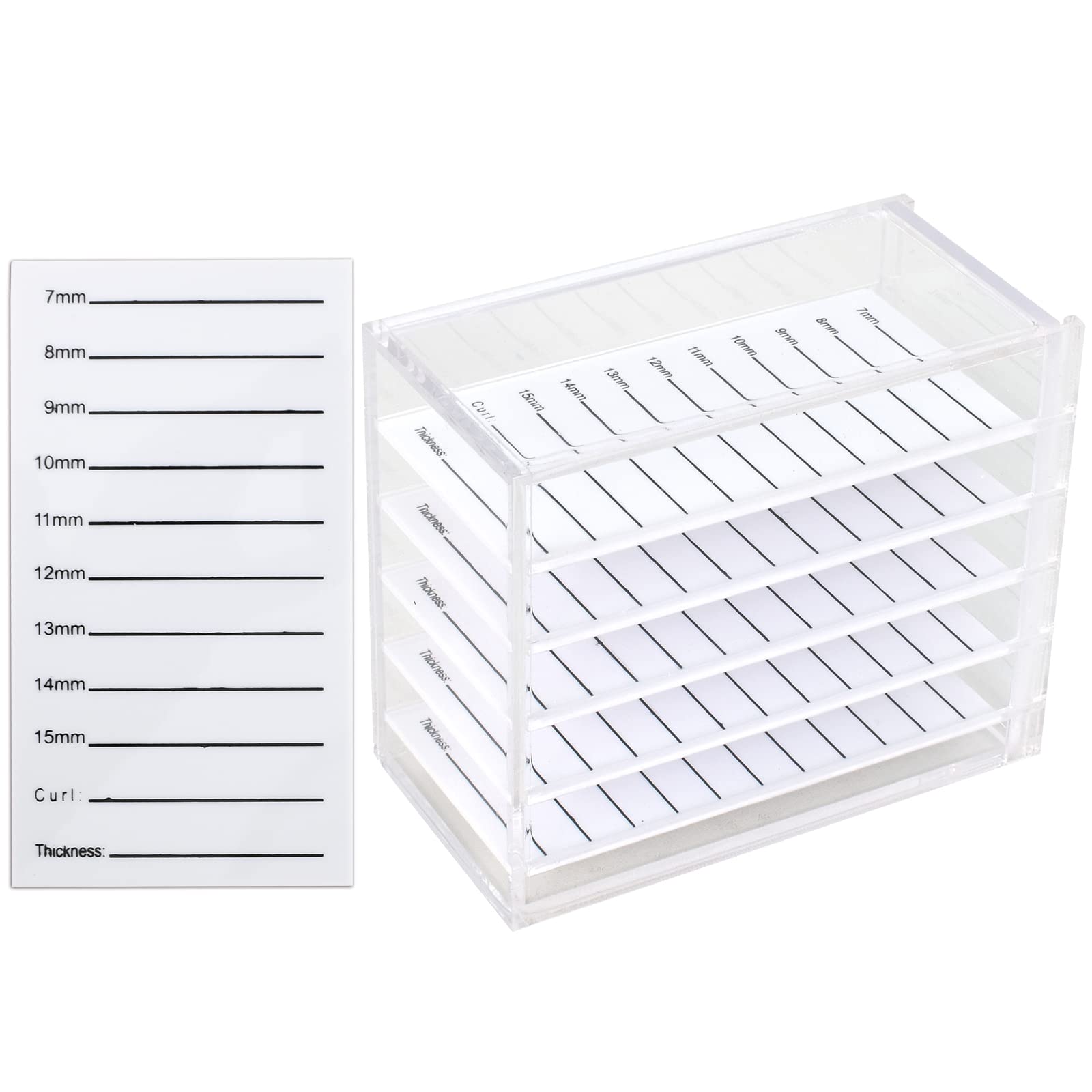 1 pz scatola di immagazzinaggio estensioni delle ciglia 5 strati acrilico pallet lash organizer supporto esposore fornure per strumenti di trucco