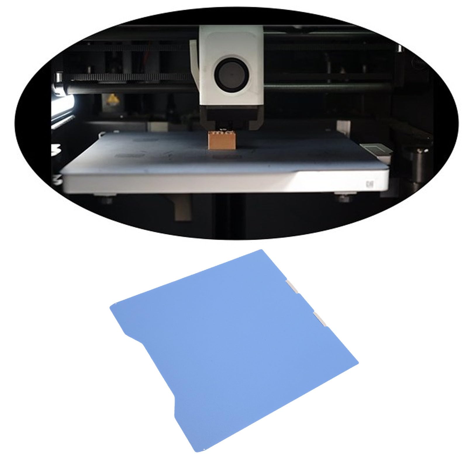 Elprico Stampante 3D Dissipatore, 270x293 millimetri Bassa Temperatura Fredda Pannello di Costruzione Piattaforma Bifacciale, con rivestimento microporoso per K2