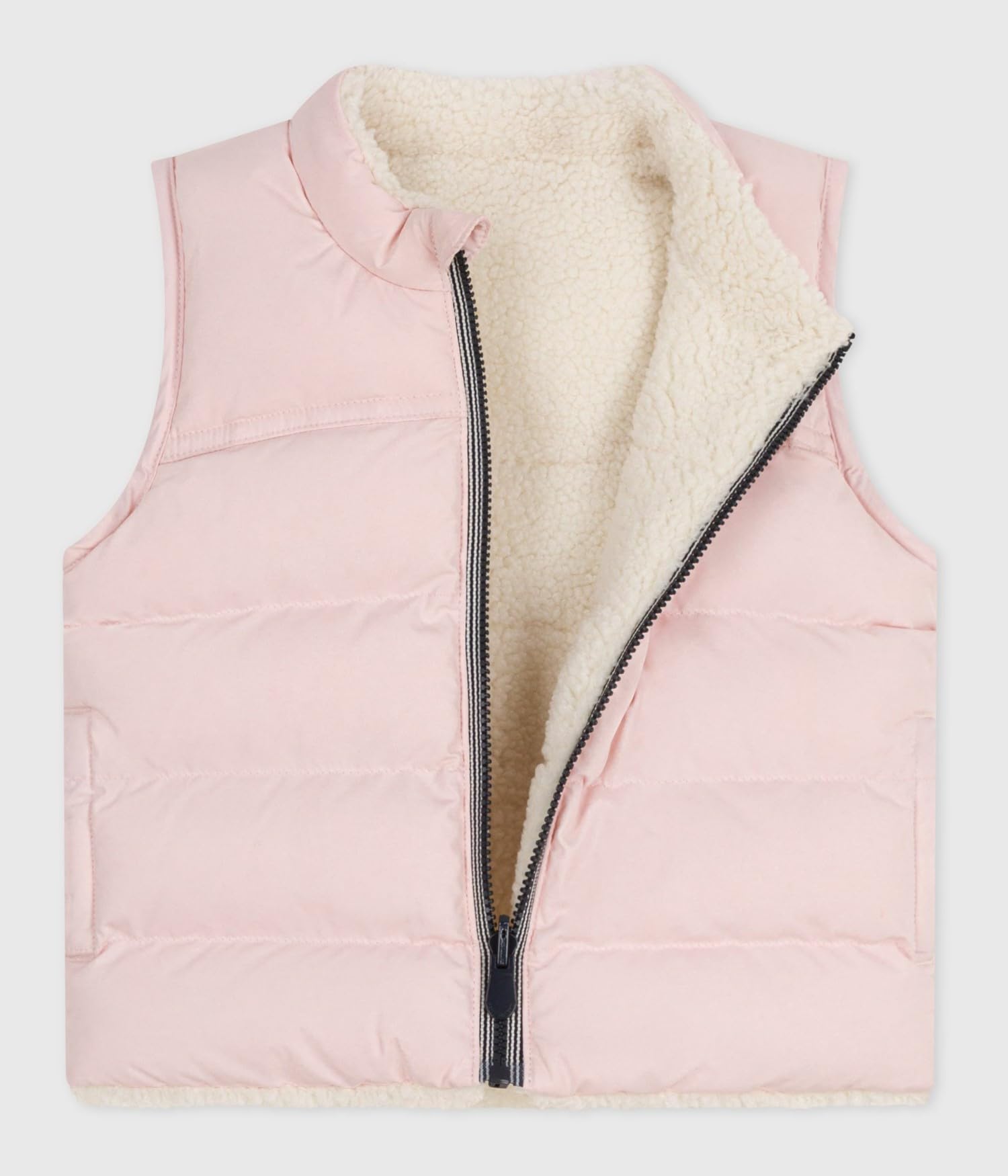Petit Bateau Doudoune bébé sans manche réversible