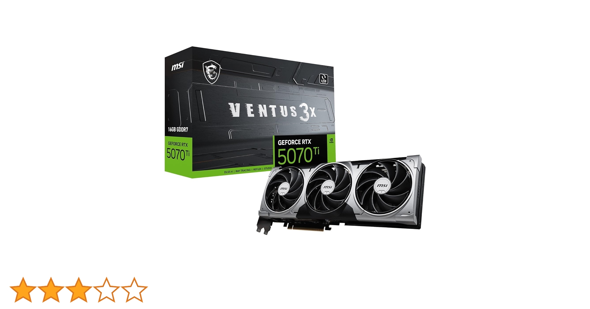 Amazon | MSI VGA GEFORCE RTX 5070 TI 16G VENTUS 3X RTX5070TI