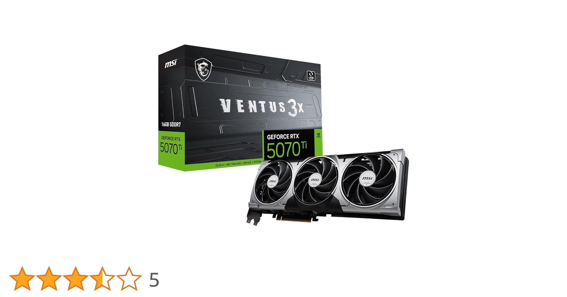 Amazon | MSI VGA GEFORCE RTX 5070 TI 16G VENTUS 3X RTX5070TI 16GB