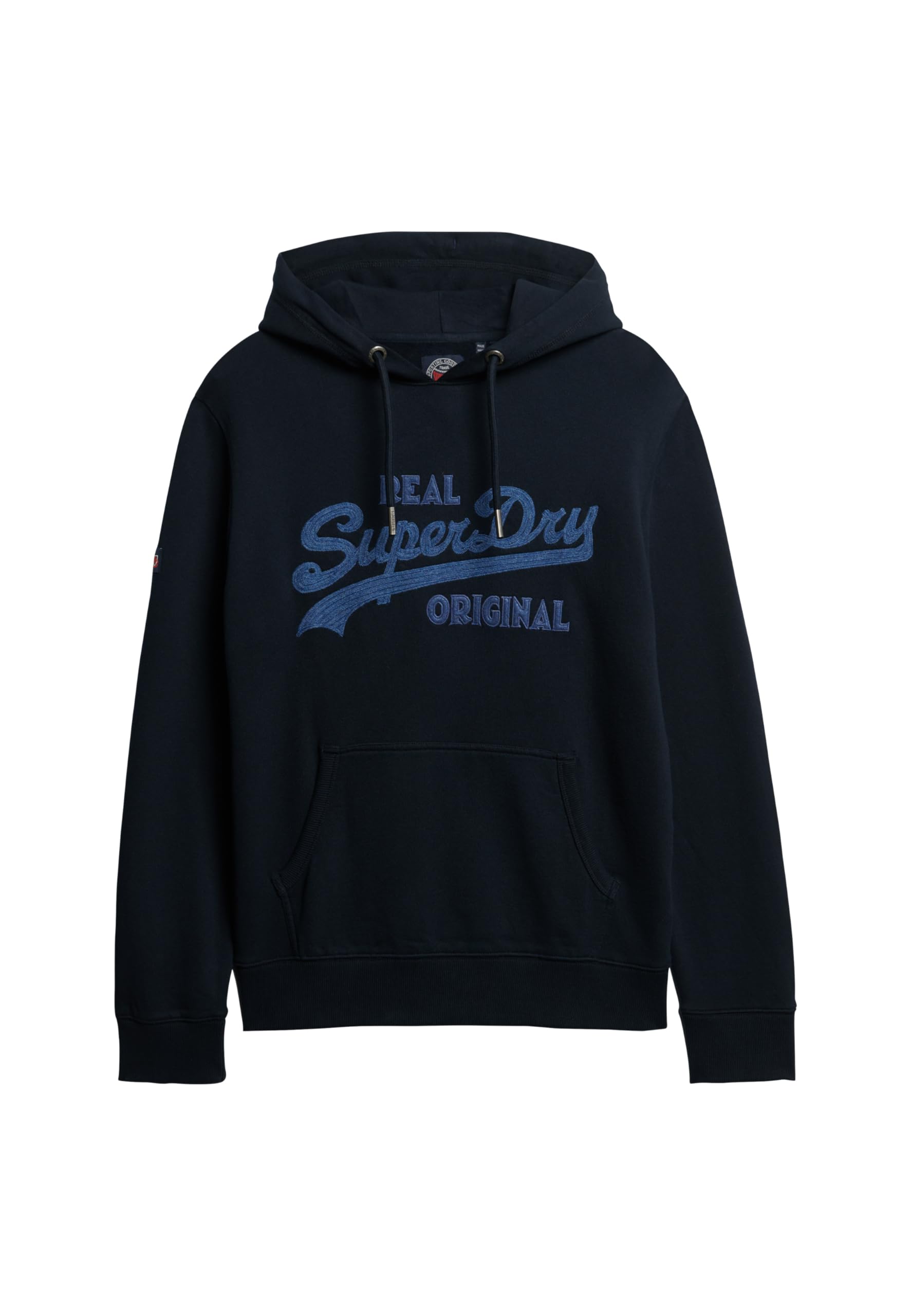 Superdry Men's Eclipse Navy Blue Embroidered Vl Hoodie Sweatshirt, Xxl