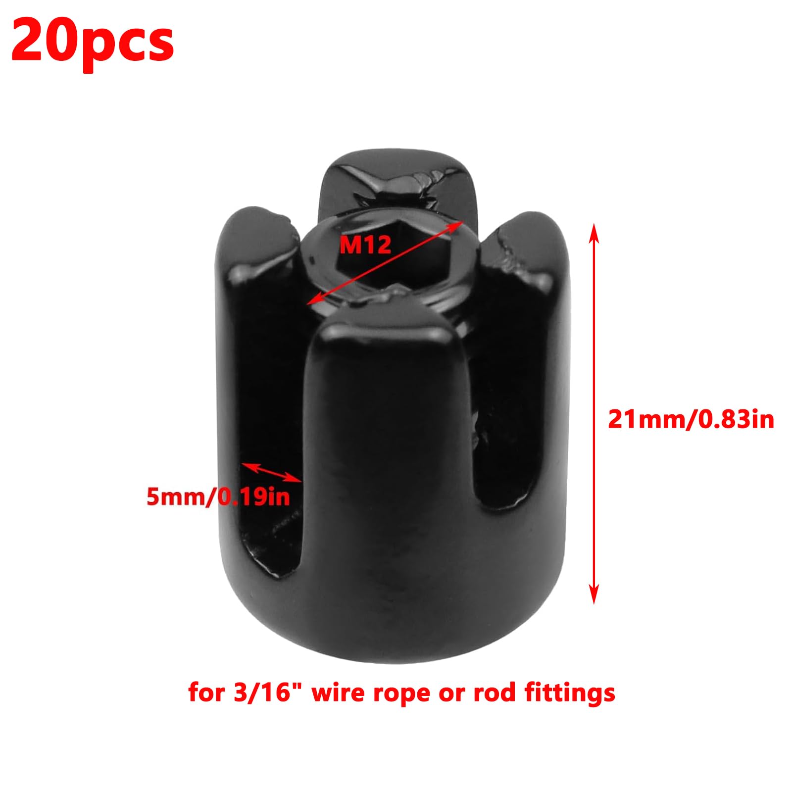 Snapklik.com : Cross Cable Clamps,20Pcs 316 Marine Grade Stainless ...
