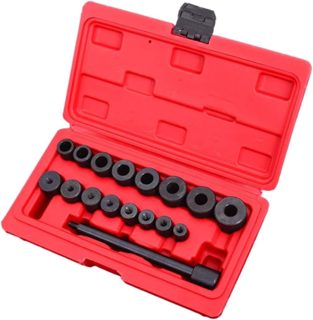 Mikinona 17pcs Clutch Hole Corrector Set Special Tools for Car Clutch Alignment Adjustment Precision Steel Black Finish Random Color