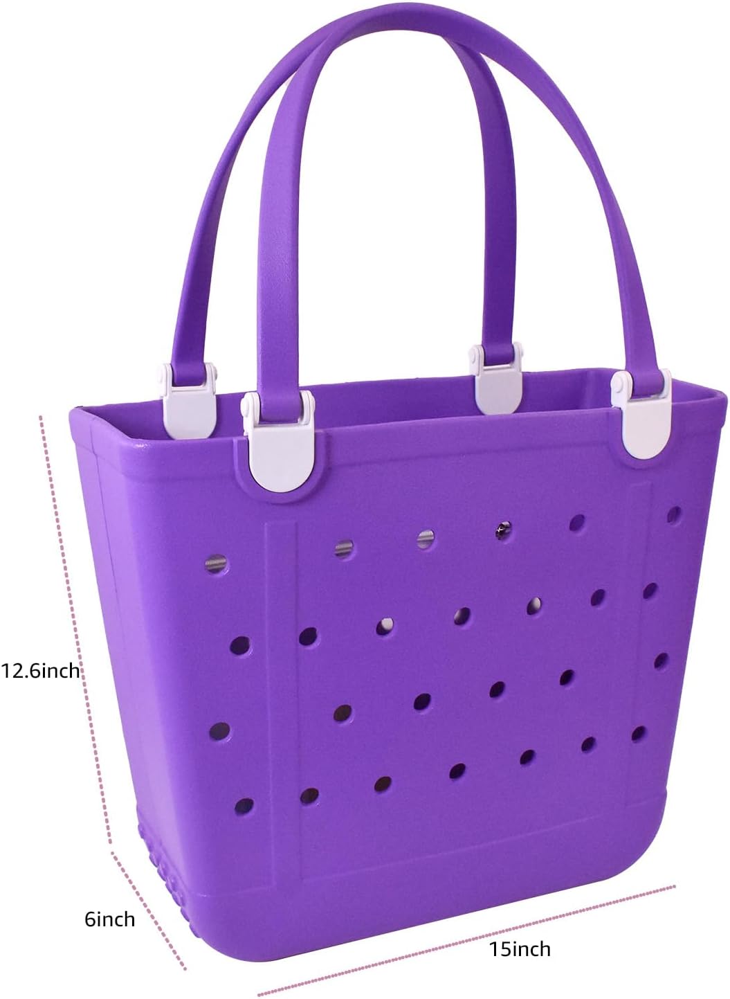 Lightweight Extra large Rubber Beach Bag Small mini Tote Bag for Gym Waterproof medium Open Handbag for Pool Sports image 4