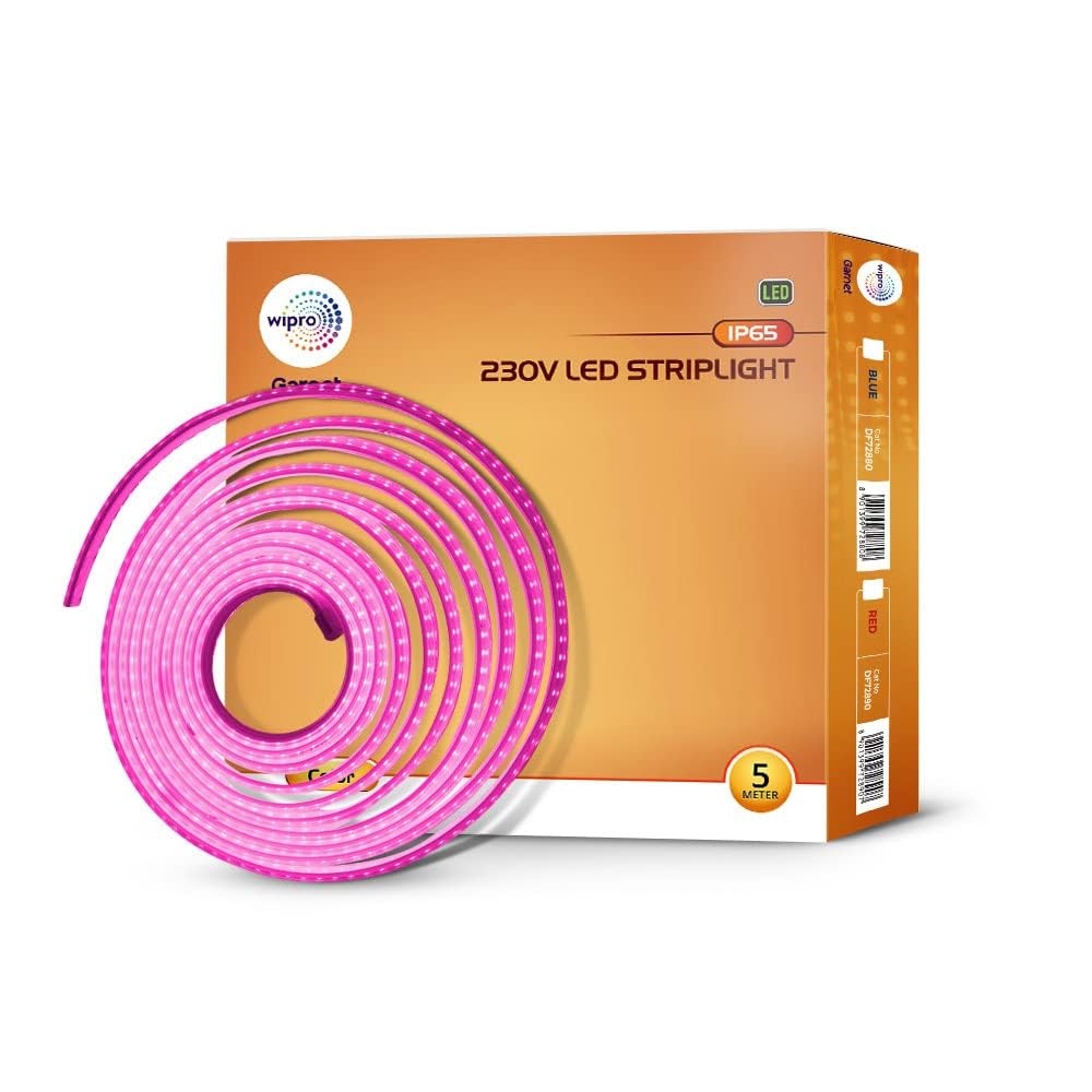 Wipro Pink LED Strip Light - 5m, Surge Protected -1