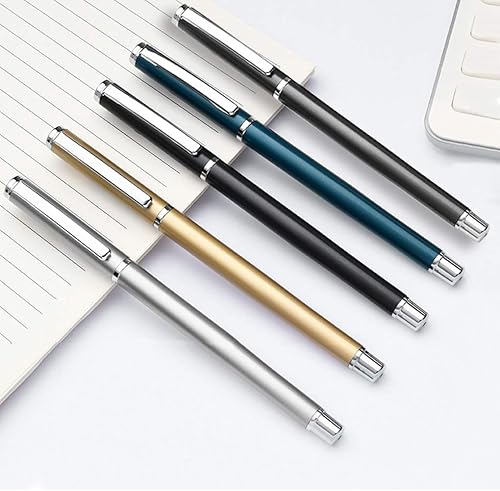 Miniatura 3 de Bolígrafos de metal, punta fina de 0.020 in, bolígrafo de tinta de gel líquido, bolígrafo de tinta negra, juego de escritura para suministros