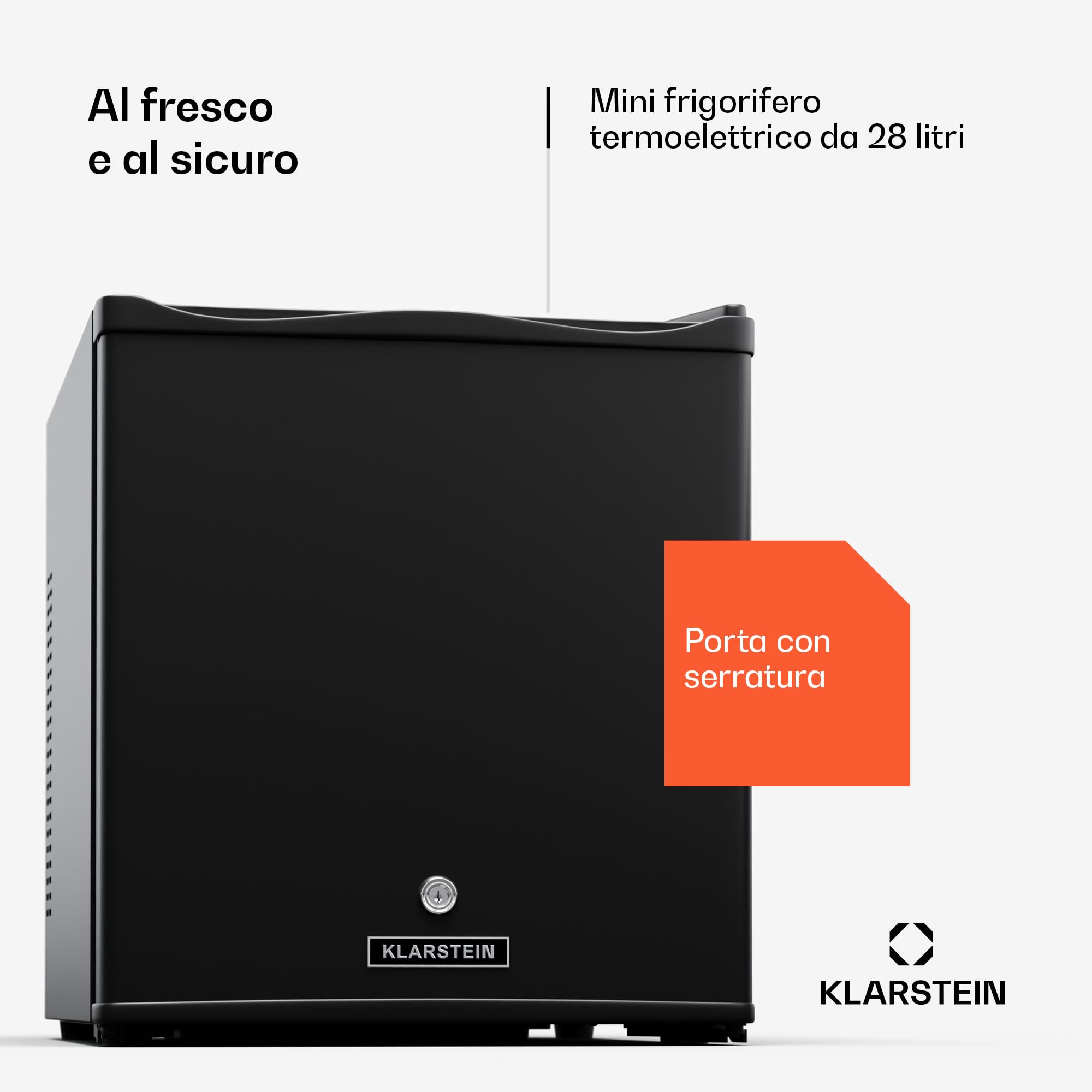 Refrigeratore Klarstein 28L Glass Door Mini Fridge - Dettaglio