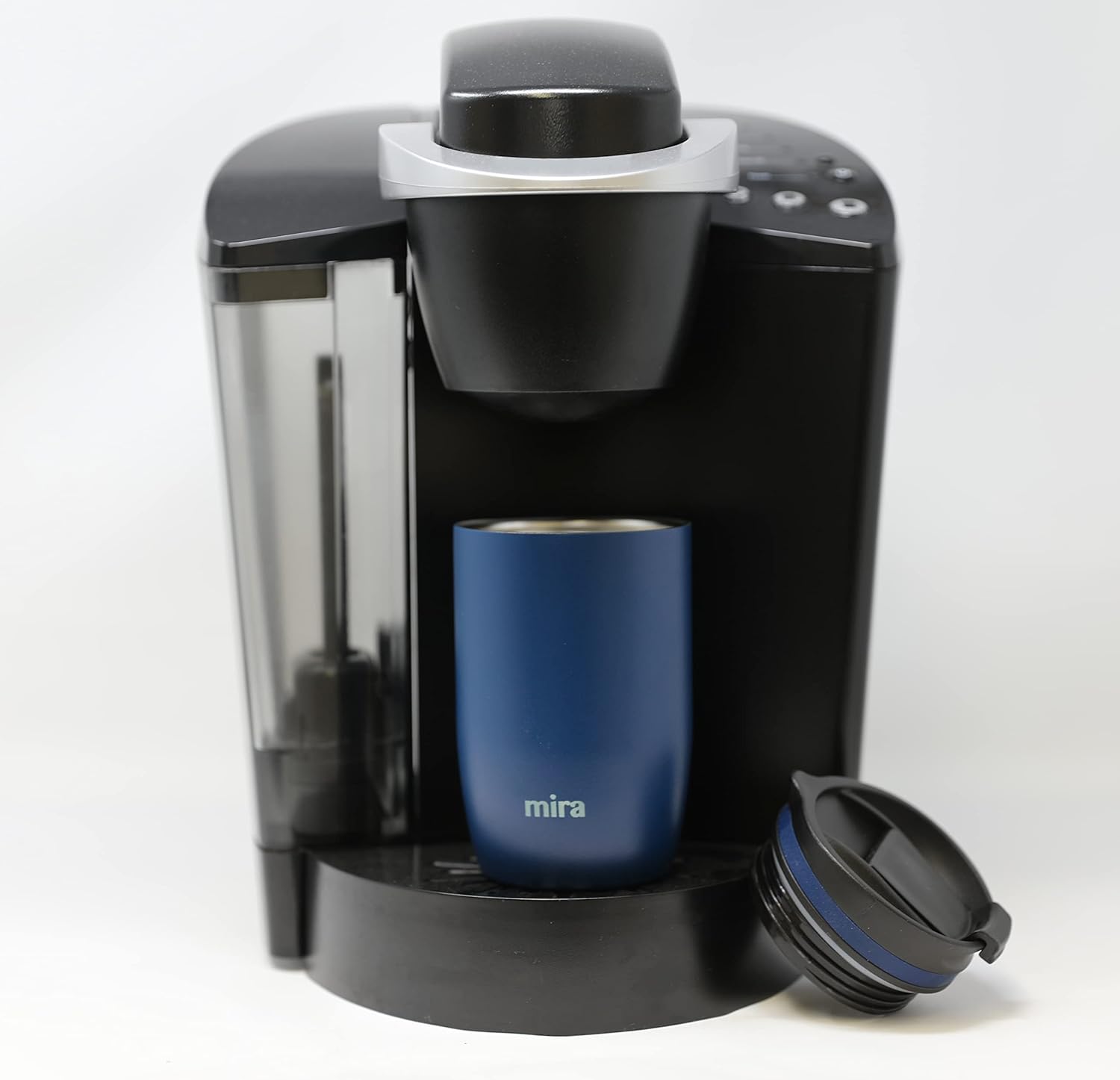 MIRA 12 oz Travel Coffee Mug - Insulated Stainless Steel Tumbler with Screw Lid - Admiral Blue - Image 2
