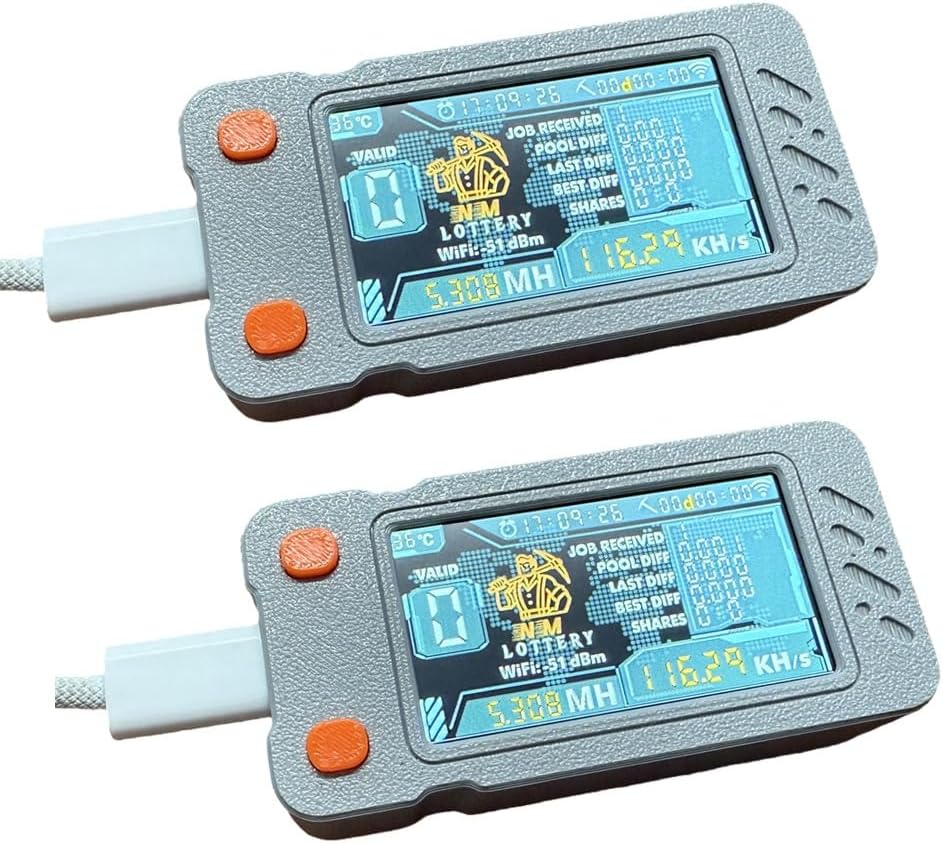 DEVCE 2個セットアップグレードNerdminer Miner 117/SミニBTCソロ宝くじマイニングマイナー カラースクリー  Amazon.co.jp: DEVCOVE アップグレード NerdMiner 307/S BTC ソロ 宝くじ マイナー Bitcoin 暗号  マイナー WiFi 接続 低電力 Nerd マイナー : パソコン・周辺機器