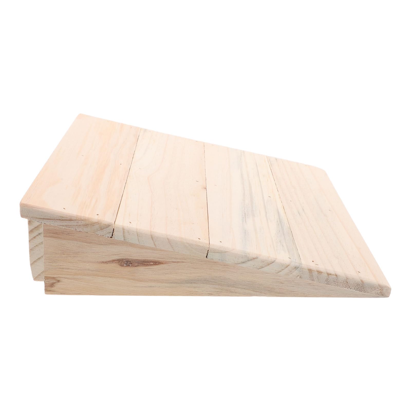 Operitacx Rampa de Madera Maciza para Sillas de Ruedas y Scooters Eléctricos, Antideslizante, Beige, Adecuado para Umbrales y Escalones en Puertas y Entradas