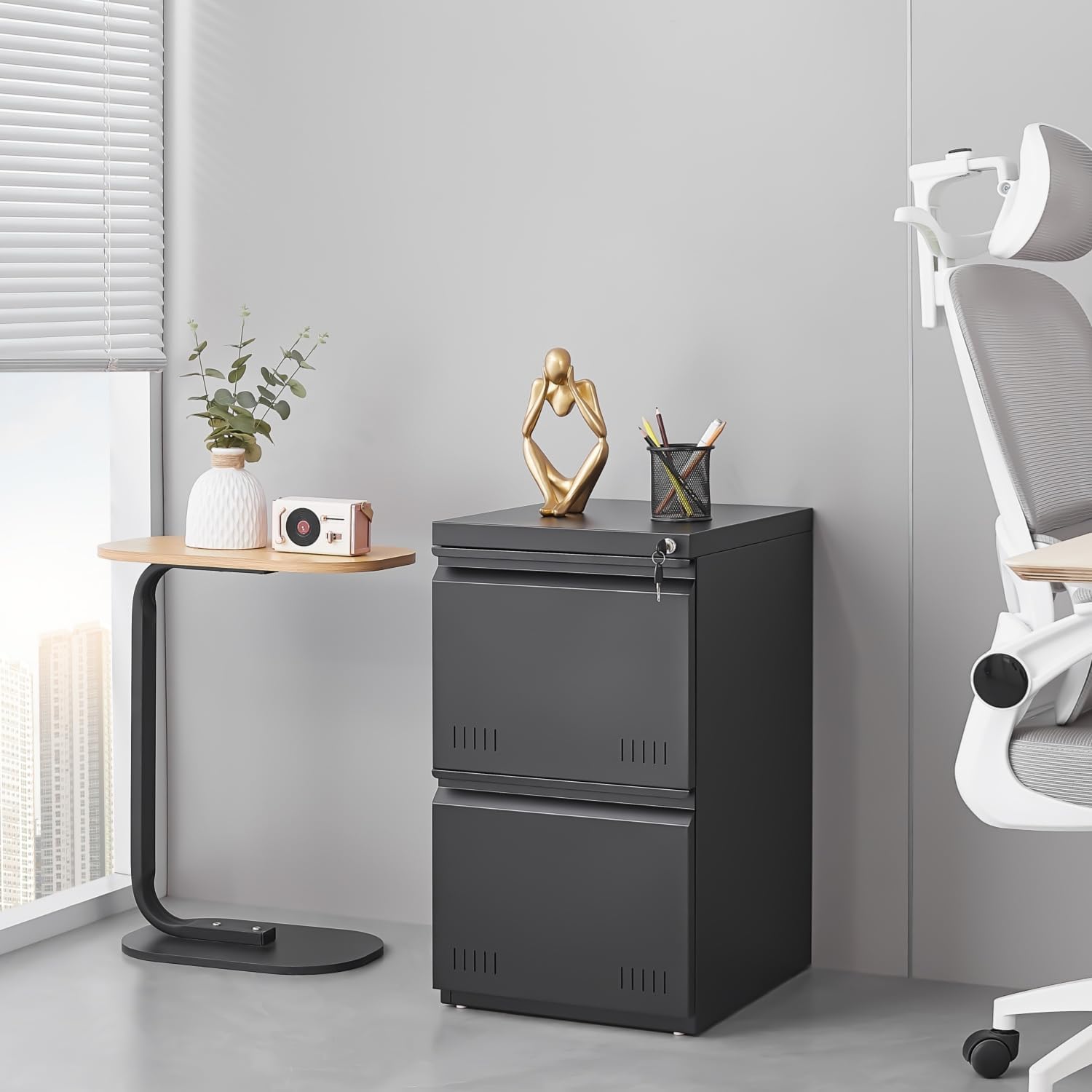 Stylish and Functional Two-Drawer File Cabinet