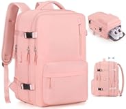 Large Travel Backpack for Women Men&comma; 45L Expandable Carry On Backpack&comma; 17 Inch Laptop Backpack Waterproof College Business&comma; Flight Approved