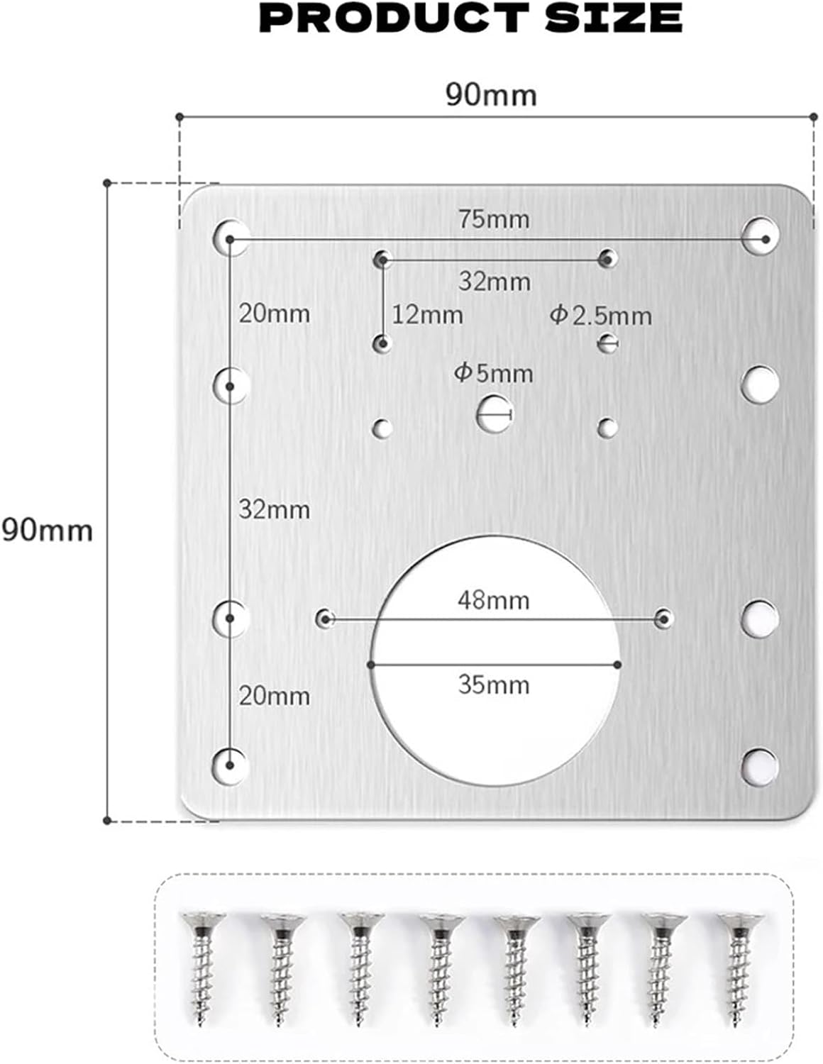 Hinge Repair Cabinet Fixing Plate Door Hinge 4Pcs