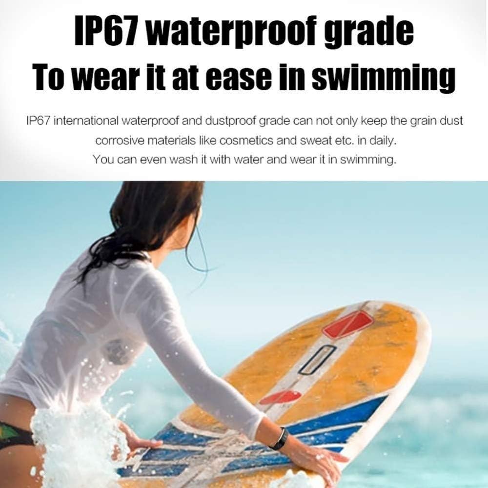 LTGJJ Fitness Bracciale Heart Rate Monitor Bracciale Fitness attività Tracker Heart Rate Monitor Contapassi Cuore Impermeabile del Monitor di Stato Calorie Braccialetto Sonno Sorveglianza Nero