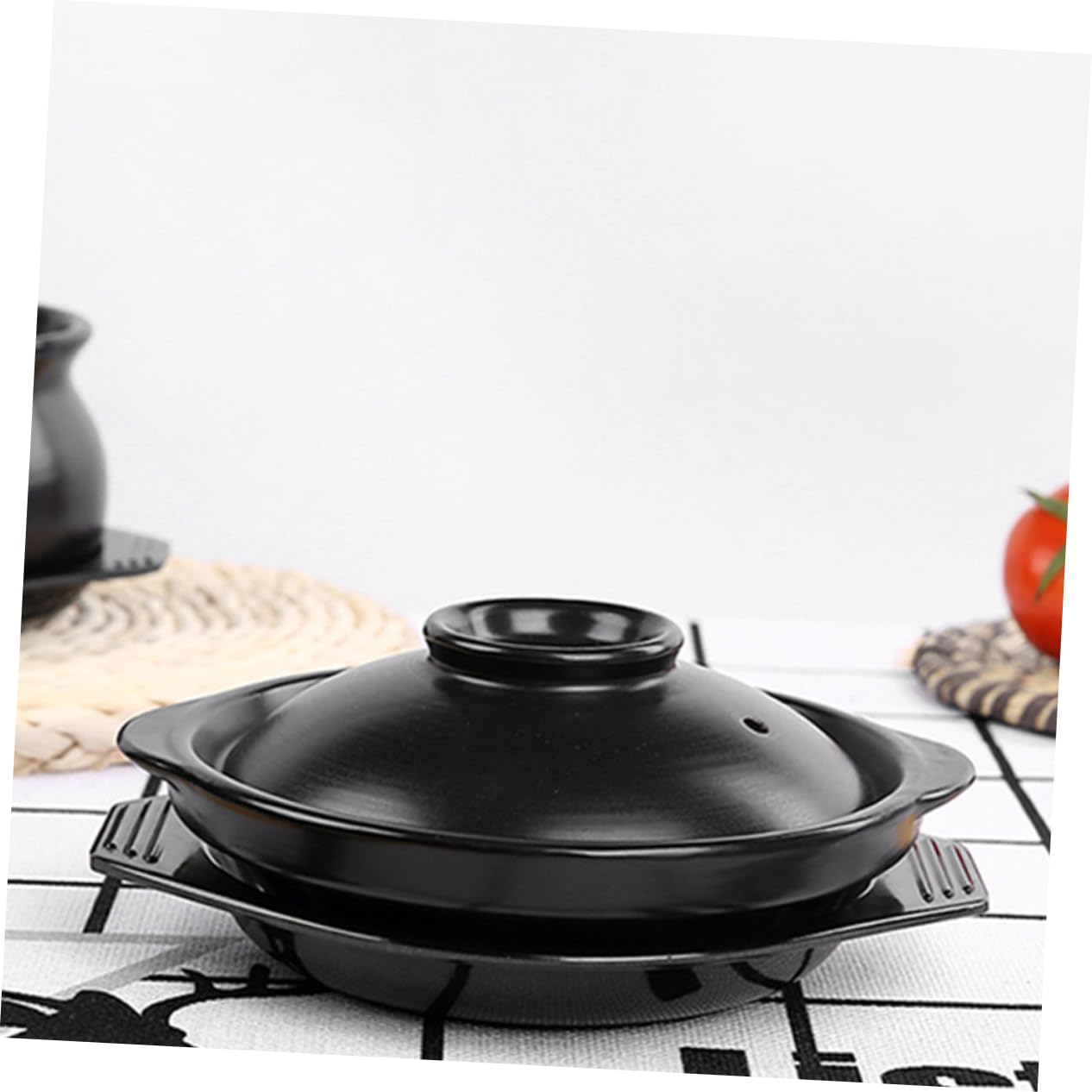 Cazuela Olla de Barro Olla de Barro para Cocinar de Cerámica Hogar Utensilios de Cocina Cazuela de Cerámica Hogar con Tapa para Cocinar Casa y Preparar Comidas Tradicionales