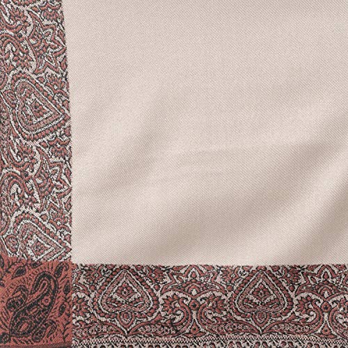 Image of Weavers Villa Men's Woven Border Woollen Lohi Meditation Shawl Wrap