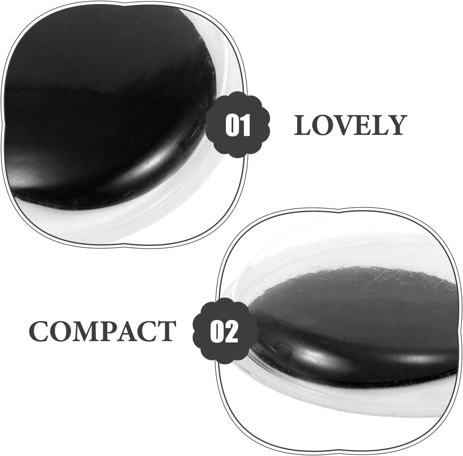 OSOLADY 80pcs Large Wiggle Eyes: 1 Inch, Self Adhesive & Black Eyeballs Googly Eyes for Crafts, Stuffed Animals, Handmade Dolls, Halloween Christmas Handicrafts