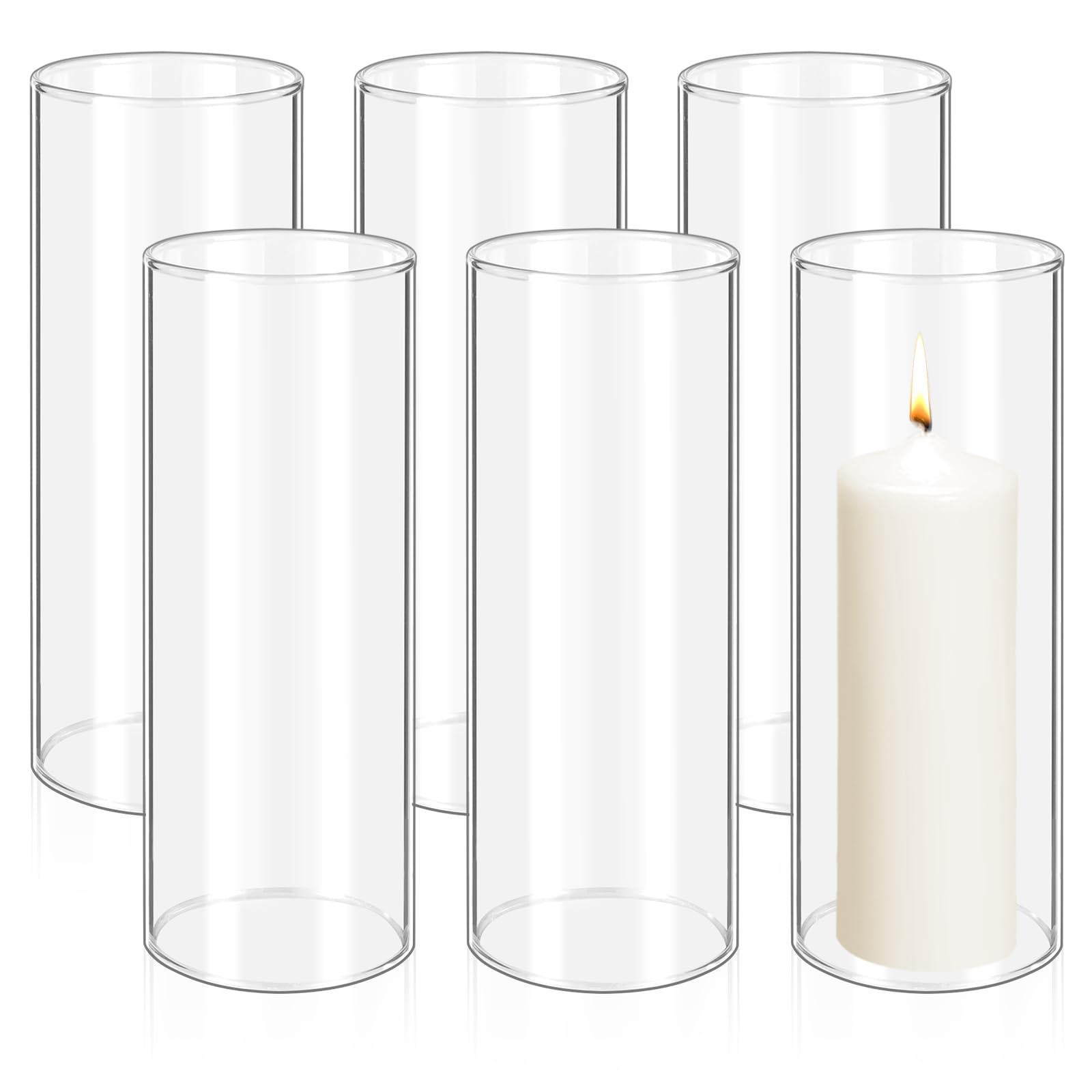 REWOMC 6 Pcs Hurricane Candle Holder Sleeve