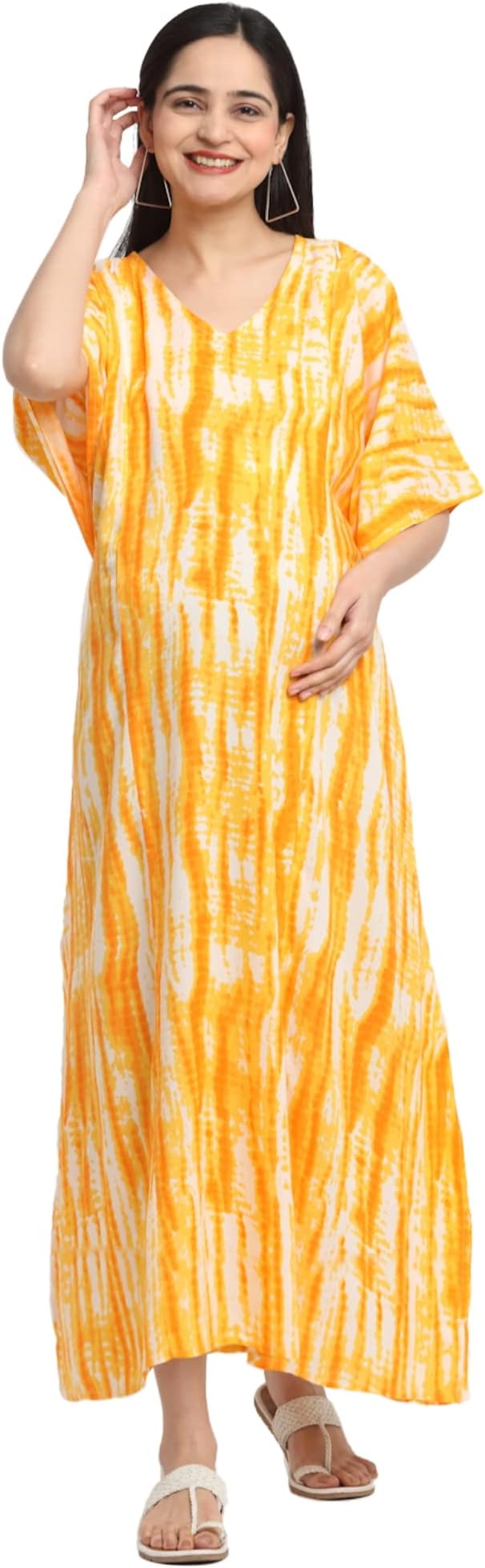 Maternity Dress for Women/Pre And Post Pregnancy Dress/Feeding Kaftan Maxi Dress/Nursing Dress With Zippers For Easy Feeding