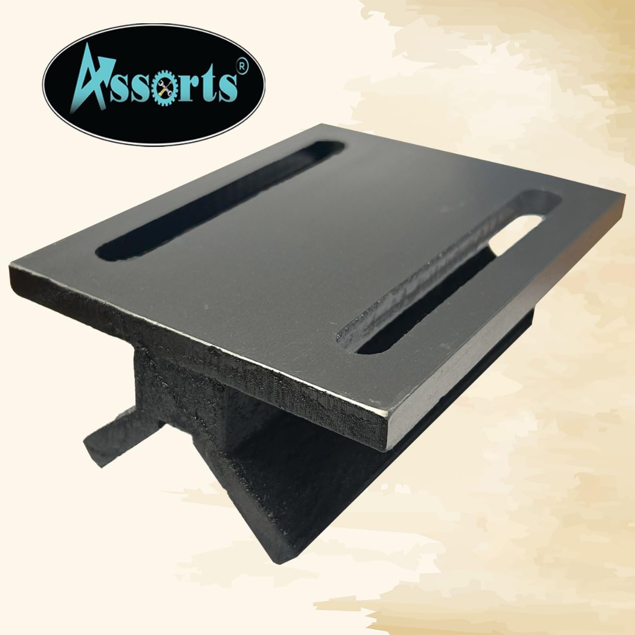 Caste Iron V Block Jig Fixture for Center Drilling on a Round Work-piece 2" Capacity