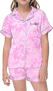 2025 Conjunto de pijama para niño de 2 piezas con impresión gráfica de manga corta camisa y pantalones cortos sudadera roja