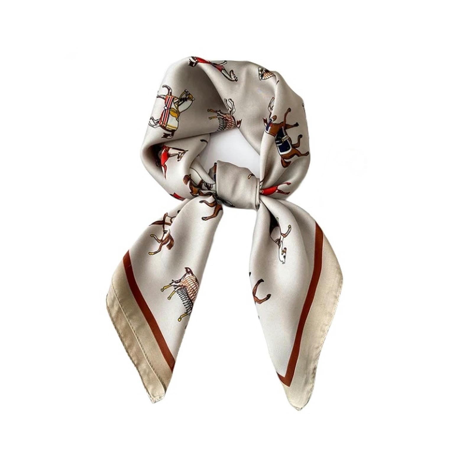 Bufanda de Verano con Estampado de Seda para Mujer, pañuelo Cuadrado para el Pelo, Banda para la Cabeza, chales, pañuelo para el Cuello, Bandana para Mujer