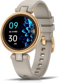 Amazon.com: Reloj inteligente para mujer, compatible con iPhone y Android,  pantalla táctil de 1.09 pulgadas, reloj inteligente redondo IP67,  impermeable, con monitor de ritmo cardíaco, ciclo fisiológico femenino  (café) : Electrónica