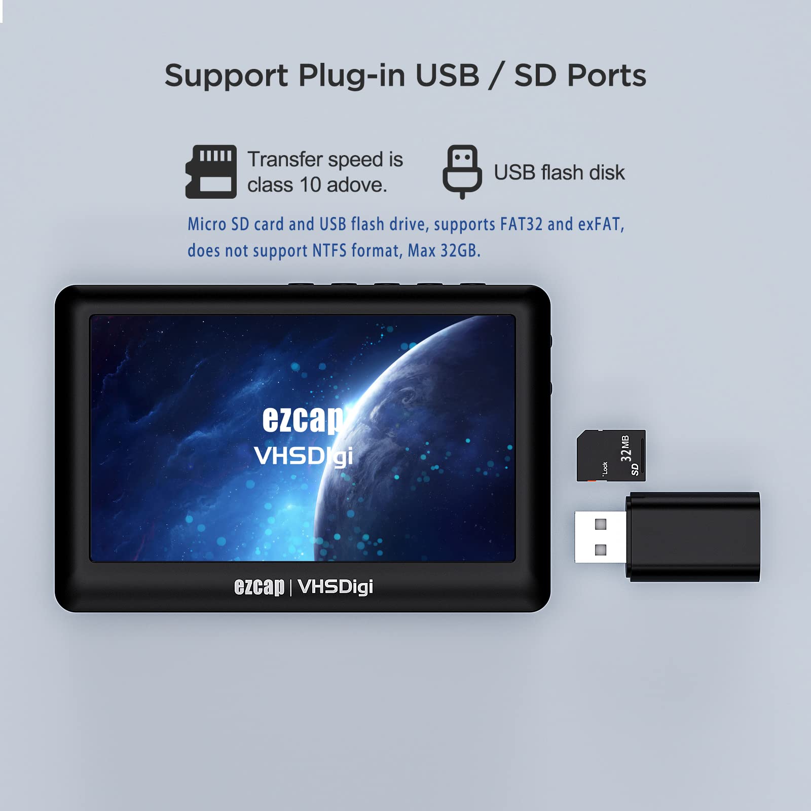 Y&H Enregistreurs vidéo AV, Conversion Audio vidéo analogique en numérique - numérisez la vidéo d'enregistrement à partir de VHS, magnétoscopes, AV, RCA, Hi8, caméscope, lecteurs DVD ezcap180
