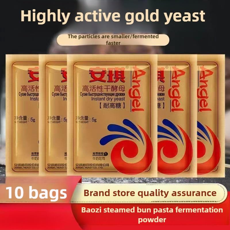 Miniatura 2 de Levadura seca Instand, ángel, mantou y polvo de fermentación de bollo relleno al vapor, agente de levadura rápida para pasteles, 1.76 onzas (0.18 oz