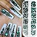 JERCLITY 1620pcs Flat Back Green Nail Rhinestones Red Nail Rhinestones Round Beads Crystals Glass Gems Stones Multi Shapes Sizes with Picking Pen for Crafts Nail Face Art Clothes Shoes Bags DIY