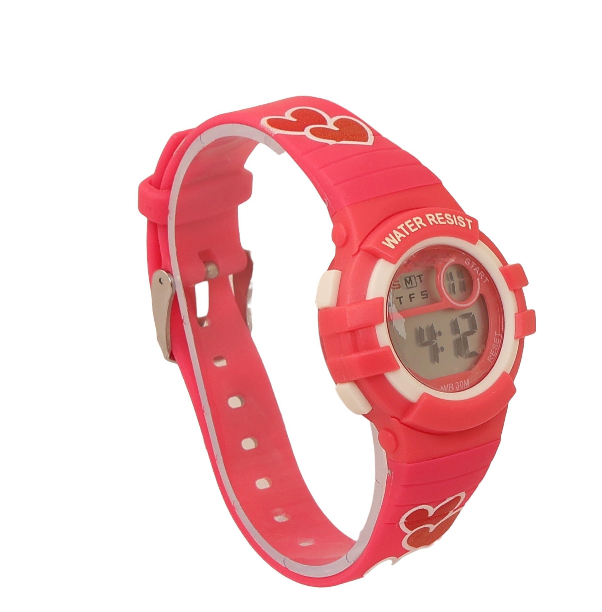STYLEFLIX Printed Strap Alarm, NightLight, Waterproof 5-14 Years Kids Digital Watch - for Boys & Girls (Printed Heart) (B0D5VLH5LB) Amazon Price History, Amazon Price Tracker