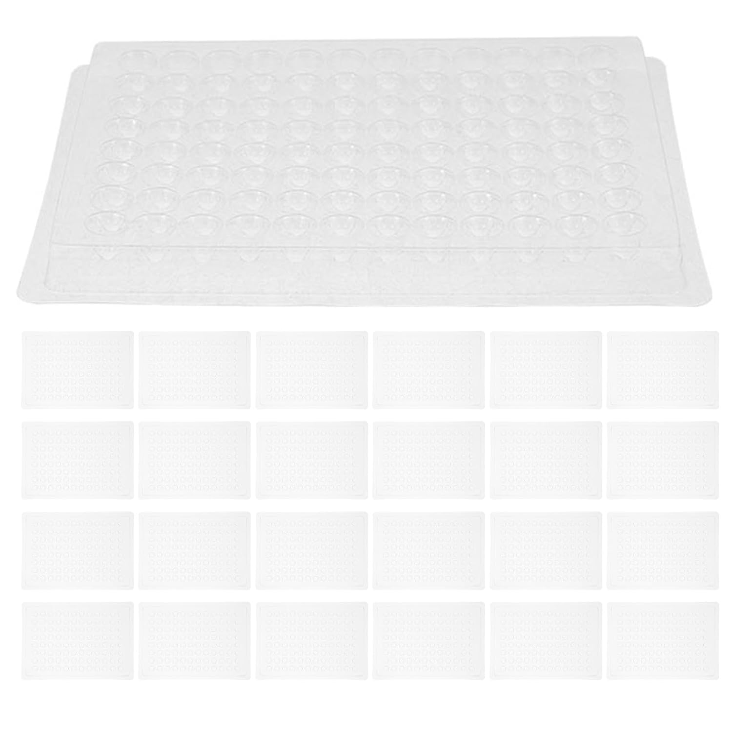 Cell Culture Plates and Batch Cell Culture with Independently Separated Wells 50pcs 96-Well Plastic Microplates and Standardized Well Arrangement for Testing Applications