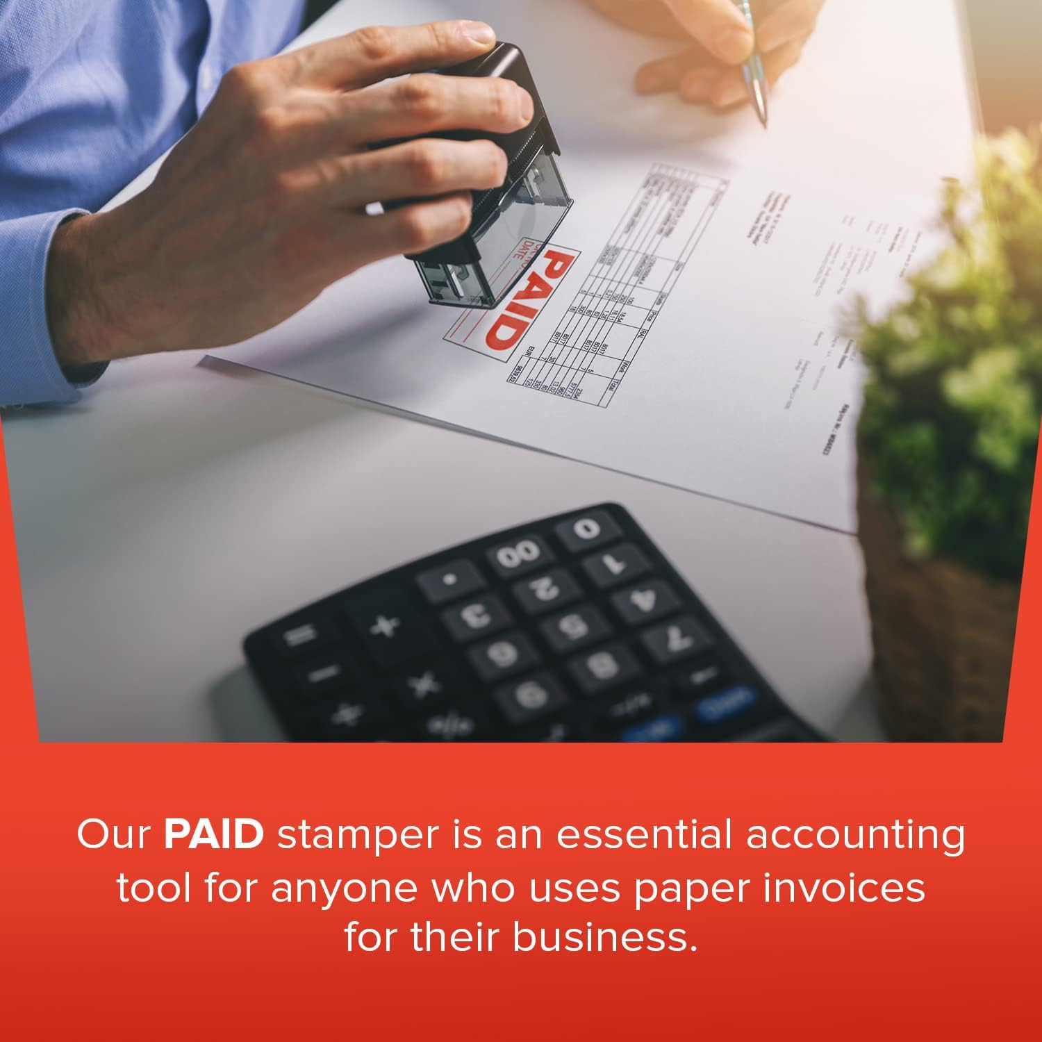 Buy Promot Paid Stamp Self Inking Stamp Paid Stamp for Office