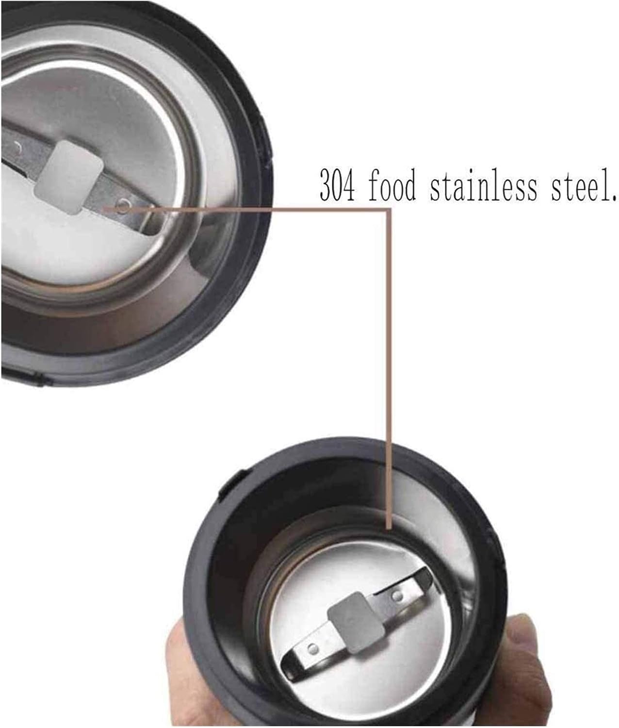 Coffee Grinder Electric Coarse-Medium-Fine One-Touch-Blade-Spice-Grinders 150W Stainless Steel Powder Grinding Machine