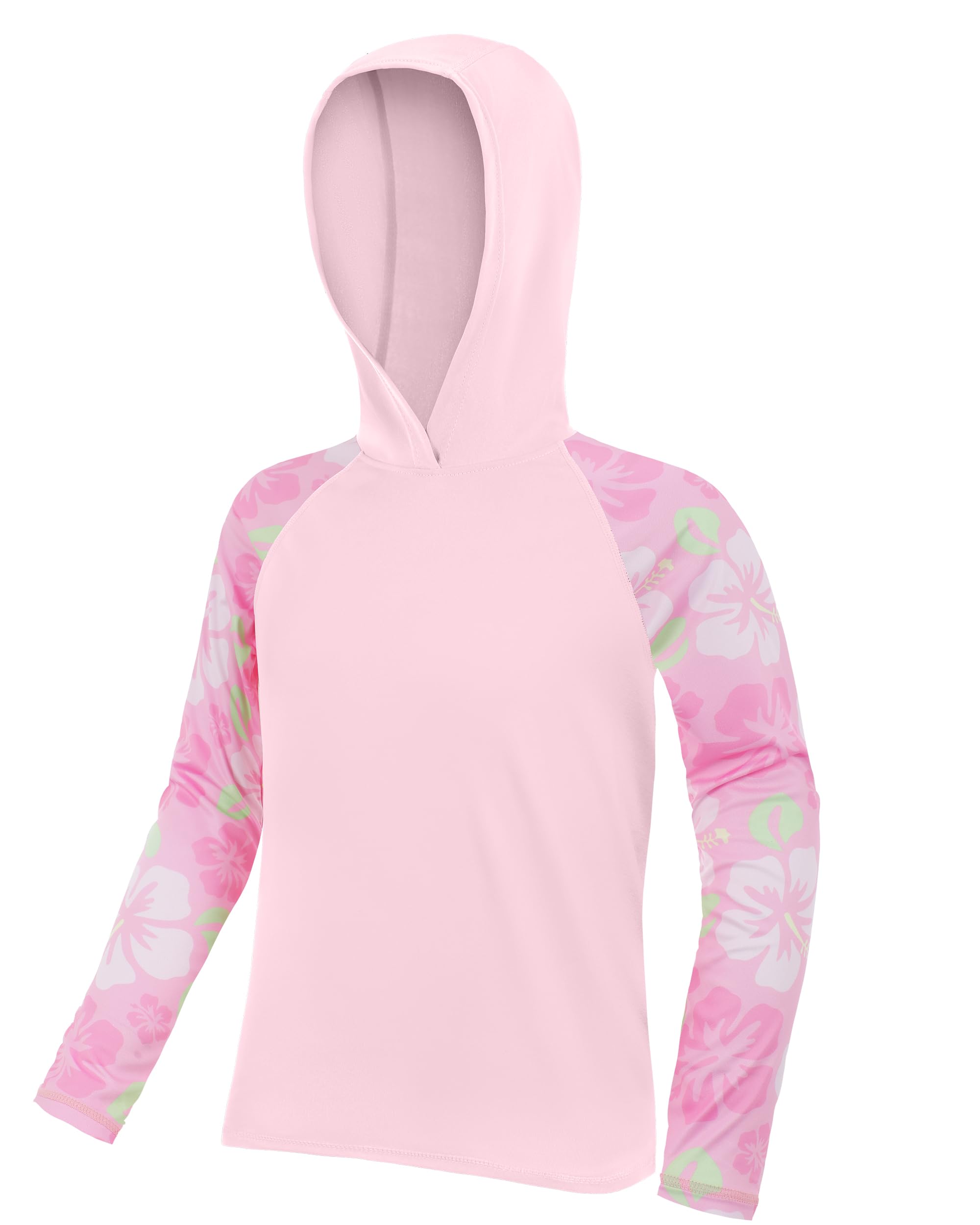 Boys Rash Guard Swim Hoodie, Kids Long Sleeve Sun Fishing Shirts